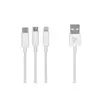 USB cable 2E USB 3 in 1 Micro / Lightning / Type C, 5V / 2.4A, White, 1.2m - TechMall.geUSB cable 2E USB 3 in 1 Micro / Lightning / Type C, 5V / 2.4A, White, 1.2m - TechMall.ge ,USB cable 2E USB 3 in 1 Micro / Lightning / Type C, 5V / 2.4A, White, 1.2m - TechMall.ge