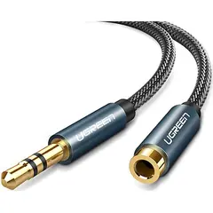 აუდიო ადაპტერი UGREEN AV118 (50440), 3.5mm Male to Female, Extension Cable, Black/Gold - TechMall.geაუდიო ადაპტერი UGREEN AV118 (50440), 3.5mm Male to Female, Extension Cable, Black/Gold - TechMall.ge ,აუდიო ადაპტერი UGREEN AV118 (50440), 3.5mm Male to Female, Extension Cable, Black/Gold - TechMall.ge