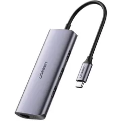 მულტიფუნქციური ადაპტერი UGREEN 60718, USB-C to 3 x USB 3.0 + RJ45 + Micro USB, Multifunction Adapter, Grey - TechMall.geმულტიფუნქციური ადაპტერი UGREEN 60718, USB-C to 3 x USB 3.0 + RJ45 + Micro USB, Multifunction Adapter, Grey - TechMall.ge ,მულტიფუნქციური ადაპტერი UGREEN 60718, USB-C to 3 x USB 3.0 + RJ45 + Micro USB, Multifunction Adapter, Grey - TechMall.ge