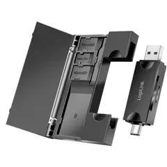 ბარათების წამკითხველი Logilink CR0049 USB 3.2 Gen1 card reader for SD- & microSD cards with memory card storage - TechMall.geბარათების წამკითხველი Logilink CR0049 USB 3.2 Gen1 card reader for SD- & microSD cards with memory card storage - TechMall.ge ,ბარათების წამკითხველი Logilink CR0049 USB 3.2 Gen1 card reader for SD- & microSD cards with memory card storage - TechMall.ge