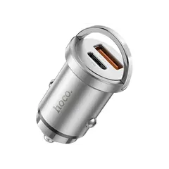 მანქანის დამტენი Hoco NZ10 Handy PD45W+QC3.0  Dual Port 2xUSB-C car charger silver - TechMall.geმანქანის დამტენი Hoco NZ10 Handy PD45W+QC3.0  Dual Port 2xUSB-C car charger silver - TechMall.ge ,მანქანის დამტენი Hoco NZ10 Handy PD45W+QC3.0  Dual Port 2xUSB-C car charger silver - TechMall.ge