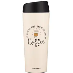 თერმოსი Ardesto Travel mug Coffee Time, 450ml, stainless steel, beige - TechMall.geთერმოსი Ardesto Travel mug Coffee Time, 450ml, stainless steel, beige - TechMall.ge ,თერმოსი Ardesto Travel mug Coffee Time, 450ml, stainless steel, beige - TechMall.ge