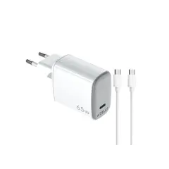ადაპტერი და კაბელი Celly 65W Wall Charger (with Type-C toType-C Cable) White - TechMall.geადაპტერი და კაბელი Celly 65W Wall Charger (with Type-C toType-C Cable) White - TechMall.ge ,ადაპტერი და კაბელი Celly 65W Wall Charger (with Type-C toType-C Cable) White - TechMall.ge