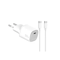 ადაპტერი და კაბელი Celly 25W Wall Charger (with Type-C toType-C Cable) White - TechMall.geადაპტერი და კაბელი Celly 25W Wall Charger (with Type-C toType-C Cable) White - TechMall.ge ,ადაპტერი და კაბელი Celly 25W Wall Charger (with Type-C toType-C Cable) White - TechMall.ge