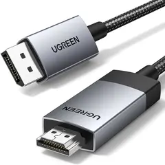 ვიდეო კაბელი UGREEN DP119 (15774), 4K, DisplayPort to HDMI, 2m, Grey/Black - TechMall.geვიდეო კაბელი UGREEN DP119 (15774), 4K, DisplayPort to HDMI, 2m, Grey/Black - TechMall.ge ,ვიდეო კაბელი UGREEN DP119 (15774), 4K, DisplayPort to HDMI, 2m, Grey/Black - TechMall.ge