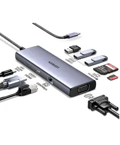 USB hub UGREEN CM498 (15600), USB-C, USB, HDMI, VGA, RJ45, SD, TF, Hub, Gray - TechMall.geUSB hub UGREEN CM498 (15600), USB-C, USB, HDMI, VGA, RJ45, SD, TF, Hub, Gray - TechMall.ge ,USB hub UGREEN CM498 (15600), USB-C, USB, HDMI, VGA, RJ45, SD, TF, Hub, Gray - TechMall.ge