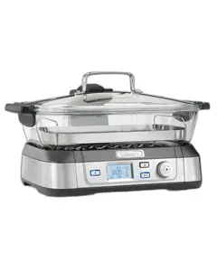 ორთქლსახარში Cuisinart STM1000E, 1800W, 5L, Electric Glass Steamer, Black/Silver - TechMall.geორთქლსახარში Cuisinart STM1000E, 1800W, 5L, Electric Glass Steamer, Black/Silver - TechMall.ge ,ორთქლსახარში Cuisinart STM1000E, 1800W, 5L, Electric Glass Steamer, Black/Silver - TechMall.ge