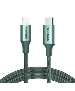 USB cable UGREEN US304 (80564), 87W, MFi, USB-C to Lightning, 1m, Midnight Green - TechMall.geUSB cable UGREEN US304 (80564), 87W, MFi, USB-C to Lightning, 1m, Midnight Green - TechMall.ge ,USB cable UGREEN US304 (80564), 87W, MFi, USB-C to Lightning, 1m, Midnight Green - TechMall.ge