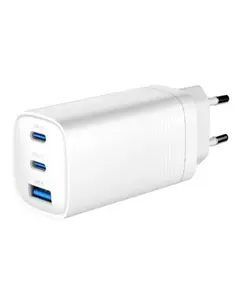 Adapter Gembird TA-UC-PDQC65-01-W 3-port 65 W GaN USB PowerDelivery fast charger White - TechMall.geAdapter Gembird TA-UC-PDQC65-01-W 3-port 65 W GaN USB PowerDelivery fast charger White - TechMall.ge ,Adapter Gembird TA-UC-PDQC65-01-W 3-port 65 W GaN USB PowerDelivery fast charger White - TechMall.ge