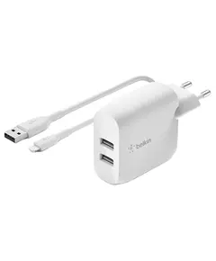 Belkin Wall Charger 24W USB-A, 1M PVC A-LTG, white - TechMall.geBelkin Wall Charger 24W USB-A, 1M PVC A-LTG, white - TechMall.ge ,Belkin Wall Charger 24W USB-A, 1M PVC A-LTG, white - TechMall.ge
