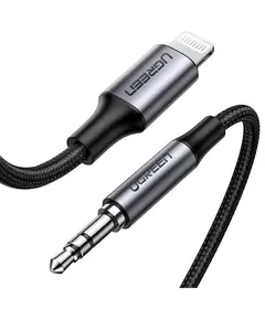 აუდიო ადაპტერი UGREEN US315 (70509), MFA Lightning To 3.5mm Aux Cable, 1M, Gray/Black - TechMall.geაუდიო ადაპტერი UGREEN US315 (70509), MFA Lightning To 3.5mm Aux Cable, 1M, Gray/Black - TechMall.ge ,აუდიო ადაპტერი UGREEN US315 (70509), MFA Lightning To 3.5mm Aux Cable, 1M, Gray/Black - TechMall.ge