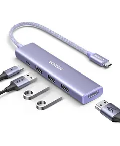 USB-C ჰაბი UGREEN CM478 (35582), USB, USB-C, HDMI, HUB, Purple - TechMall.geUSB-C ჰაბი UGREEN CM478 (35582), USB, USB-C, HDMI, HUB, Purple - TechMall.ge ,USB-C ჰაბი UGREEN CM478 (35582), USB, USB-C, HDMI, HUB, Purple - TechMall.ge