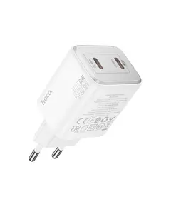 ადაპტერი Hoco N42 Elogiado dual-port PD45W (2C) charger white - TechMall.geადაპტერი Hoco N42 Elogiado dual-port PD45W (2C) charger white - TechMall.ge ,ადაპტერი Hoco N42 Elogiado dual-port PD45W (2C) charger white - TechMall.ge