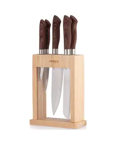 დანების კომპლექტი Ardesto Knives Set with block Midori, 6pcs, stainless steel, plastic, bamboo, brown - TechMall.geდანების კომპლექტი Ardesto Knives Set with block Midori, 6pcs, stainless steel, plastic, bamboo, brown - TechMall.ge ,დანების კომპლექტი Ardesto Knives Set with block Midori, 6pcs, stainless steel, plastic, bamboo, brown - TechMall.ge