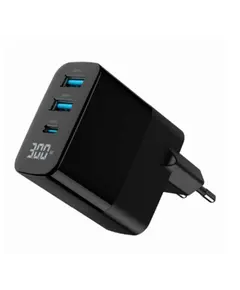 დამტენი Gembird TA-UC-PDQC30LCD-BK-02 3-port 30W GaN USB Fast Charger LCD Black - TechMall.geდამტენი Gembird TA-UC-PDQC30LCD-BK-02 3-port 30W GaN USB Fast Charger LCD Black - TechMall.ge ,დამტენი Gembird TA-UC-PDQC30LCD-BK-02 3-port 30W GaN USB Fast Charger LCD Black - TechMall.ge
