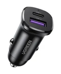 მანქანის დამტენი UGREEN 25845, 30W, USB, Type-C, USB-C, Black - TechMall.geმანქანის დამტენი UGREEN 25845, 30W, USB, Type-C, USB-C, Black - TechMall.ge ,მანქანის დამტენი UGREEN 25845, 30W, USB, Type-C, USB-C, Black - TechMall.ge