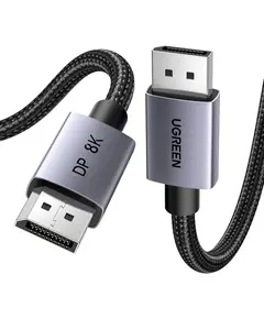 Video cable UGREEN DP120 (25906), 8K DP to DP, 3m, Grey/Black - TechMall.geVideo cable UGREEN DP120 (25906), 8K DP to DP, 3m, Grey/Black - TechMall.ge ,Video cable UGREEN DP120 (25906), 8K DP to DP, 3m, Grey/Black - TechMall.ge