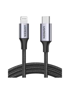 USB კაბელი UGREEN US304 (60761), MFi, Type-C To Lightning, 2m, Black/Gray - TechMall.geUSB კაბელი UGREEN US304 (60761), MFi, Type-C To Lightning, 2m, Black/Gray - TechMall.ge ,USB კაბელი UGREEN US304 (60761), MFi, Type-C To Lightning, 2m, Black/Gray - TechMall.ge