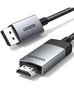 ვიდეო კაბელი UGREEN DP119 (15774), 4K, DisplayPort to HDMI, 2m, Grey/Black - TechMall.geვიდეო კაბელი UGREEN DP119 (15774), 4K, DisplayPort to HDMI, 2m, Grey/Black - TechMall.ge ,ვიდეო კაბელი UGREEN DP119 (15774), 4K, DisplayPort to HDMI, 2m, Grey/Black - TechMall.ge