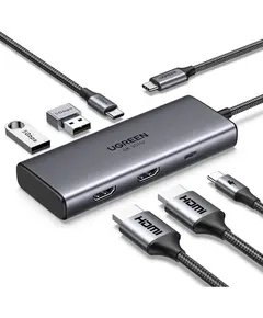 USB-C ჰაბი UGREEN CM498 (15852) Revodok 206, 2 x HDMI, USB, Type-C, HUB, Grey - TechMall.geUSB-C ჰაბი UGREEN CM498 (15852) Revodok 206, 2 x HDMI, USB, Type-C, HUB, Grey - TechMall.ge ,USB-C ჰაბი UGREEN CM498 (15852) Revodok 206, 2 x HDMI, USB, Type-C, HUB, Grey - TechMall.ge