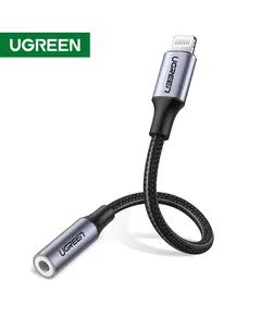 აუდიო ადაპტერი UGREEN 30756 Lightning M/F Round Cable Aluminum Shell with Braided 10cm (Black) - TechMall.geაუდიო ადაპტერი UGREEN 30756 Lightning M/F Round Cable Aluminum Shell with Braided 10cm (Black) - TechMall.ge ,აუდიო ადაპტერი UGREEN 30756 Lightning M/F Round Cable Aluminum Shell with Braided 10cm (Black) - TechMall.ge