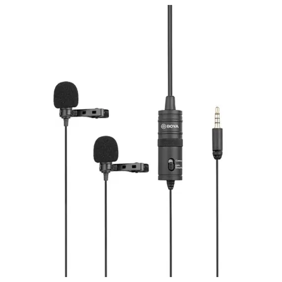 მიკროფონი BOYA BY-M1DM Dual Omni-directional Lavalier Mic Black, 2 image - TechMall.geმიკროფონი BOYA BY-M1DM Dual Omni-directional Lavalier Mic Black, 2 image - TechMall.ge ,მიკროფონი BOYA BY-M1DM Dual Omni-directional Lavalier Mic Black, 2 image - TechMall.ge