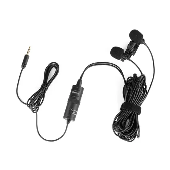 მიკროფონი BOYA BY-M1DM Dual Omni-directional Lavalier Mic Black, 3 image - TechMall.geმიკროფონი BOYA BY-M1DM Dual Omni-directional Lavalier Mic Black, 3 image - TechMall.ge ,მიკროფონი BOYA BY-M1DM Dual Omni-directional Lavalier Mic Black, 3 image - TechMall.ge