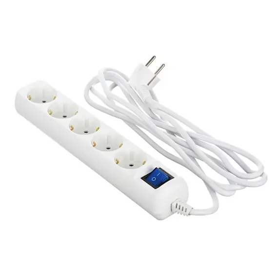 დამაგრძელებელი კაბელი 2E 5 ways socket,with children protection and switch.H05VV-F 3G*1.0mm, 3m, White body,blue switch - TechMall.geდამაგრძელებელი კაბელი 2E 5 ways socket,with children protection and switch.H05VV-F 3G*1.0mm, 3m, White body,blue switch - TechMall.ge ,დამაგრძელებელი კაბელი 2E 5 ways socket,with children protection and switch.H05VV-F 3G*1.0mm, 3m, White body,blue switch - TechMall.ge