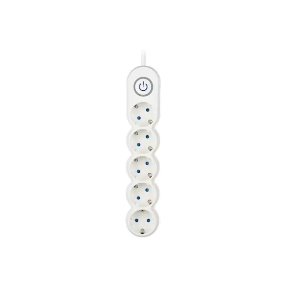 დამაგრძელებელი კაბელი 2E 5 Ways socket,with children protection.H05VV-F 3G*1.0mm, 3m, white, suitable for vertical mounting, 2 image - TechMall.geდამაგრძელებელი კაბელი 2E 5 Ways socket,with children protection.H05VV-F 3G*1.0mm, 3m, white, suitable for vertical mounting, 2 image - TechMall.ge ,დამაგრძელებელი კაბელი 2E 5 Ways socket,with children protection.H05VV-F 3G*1.0mm, 3m, white, suitable for vertical mounting, 2 image - TechMall.ge