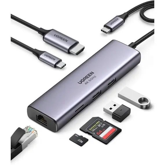 USB-C ჰაბი UGREEN CM512 (60515), 2 image - TechMall.geUSB-C ჰაბი UGREEN CM512 (60515), 2 image - TechMall.ge ,USB-C ჰაბი UGREEN CM512 (60515), 2 image - TechMall.ge