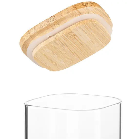 ქილა Ardesto Jar Fresh, 1300 ml, square, glass, bamboo, 2 image - TechMall.geქილა Ardesto Jar Fresh, 1300 ml, square, glass, bamboo, 2 image - TechMall.ge ,ქილა Ardesto Jar Fresh, 1300 ml, square, glass, bamboo, 2 image - TechMall.ge