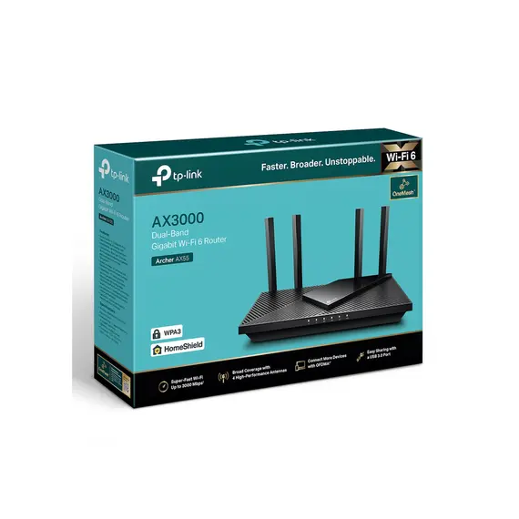 როუტერი TP-link Archer AX55 AX3000 Dual Band Gigabit Wi-Fi 6 Router, 4 image - TechMall.geროუტერი TP-link Archer AX55 AX3000 Dual Band Gigabit Wi-Fi 6 Router, 4 image - TechMall.ge ,როუტერი TP-link Archer AX55 AX3000 Dual Band Gigabit Wi-Fi 6 Router, 4 image - TechMall.ge