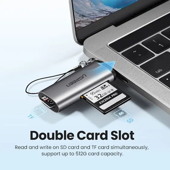 ბარათის წამკითხველი UGREEN CM184 (50704) USB-C to TF / SD Card Reader, Silver Type-C, 2 image - TechMall.geბარათის წამკითხველი UGREEN CM184 (50704) USB-C to TF / SD Card Reader, Silver Type-C, 2 image - TechMall.ge ,ბარათის წამკითხველი UGREEN CM184 (50704) USB-C to TF / SD Card Reader, Silver Type-C, 2 image - TechMall.ge
