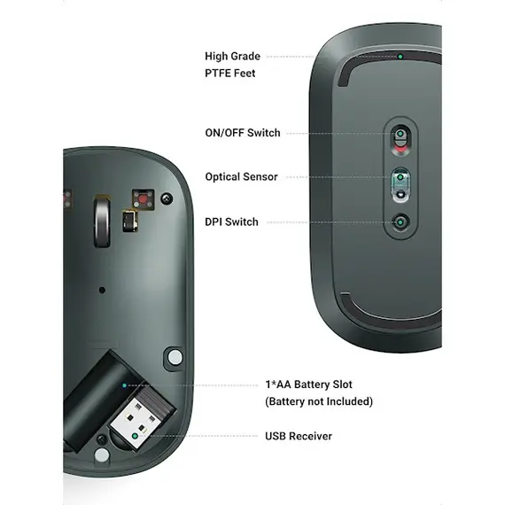 მაუსი UGREEN MU001 (90374) Wireless 2.4G Slim Silent Mouse, 4000DP, Green, 3 image - TechMall.geმაუსი UGREEN MU001 (90374) Wireless 2.4G Slim Silent Mouse, 4000DP, Green, 3 image - TechMall.ge ,მაუსი UGREEN MU001 (90374) Wireless 2.4G Slim Silent Mouse, 4000DP, Green, 3 image - TechMall.ge