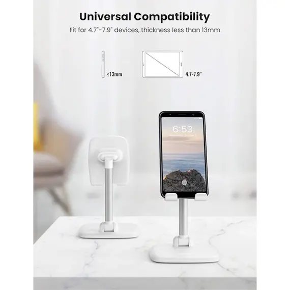 მობილურის დამჭერი UGREEN LP287 (80192) Adjustable Desk Phone Holder, White, 2 image - TechMall.geმობილურის დამჭერი UGREEN LP287 (80192) Adjustable Desk Phone Holder, White, 2 image - TechMall.ge ,მობილურის დამჭერი UGREEN LP287 (80192) Adjustable Desk Phone Holder, White, 2 image - TechMall.ge