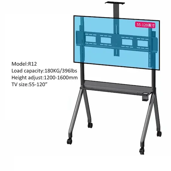 ტელევიზორის საკიდი Allscreen Universal LCD LED TV Bracket R12, With Roller, Size 55”-120”, Black, 3 image - TechMall.geტელევიზორის საკიდი Allscreen Universal LCD LED TV Bracket R12, With Roller, Size 55”-120”, Black, 3 image - TechMall.ge ,ტელევიზორის საკიდი Allscreen Universal LCD LED TV Bracket R12, With Roller, Size 55”-120”, Black, 3 image - TechMall.ge