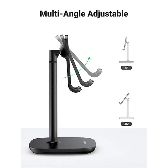 მობილურის დამჭერი UGREEN LP280 (80194), Adjustable Desk Phone Holder, Black, 2 image - TechMall.geმობილურის დამჭერი UGREEN LP280 (80194), Adjustable Desk Phone Holder, Black, 2 image - TechMall.ge ,მობილურის დამჭერი UGREEN LP280 (80194), Adjustable Desk Phone Holder, Black, 2 image - TechMall.ge