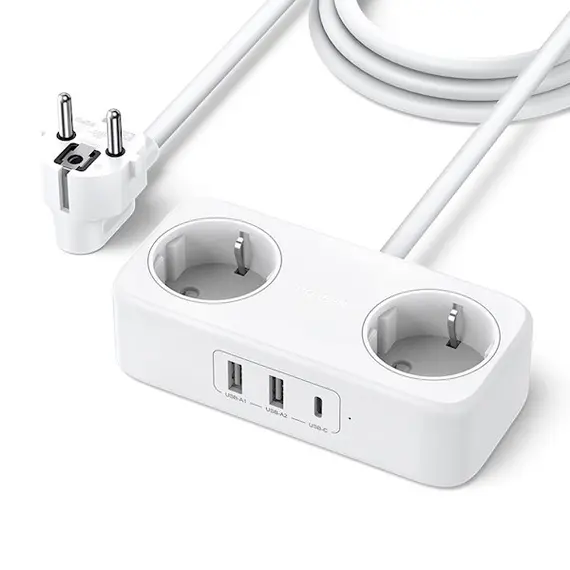 დენის გამანაწილებელი UGREEN CD280 (50683), 30W, 2 Socket, USB-A, USB-C, 1.8m, White - TechMall.geდენის გამანაწილებელი UGREEN CD280 (50683), 30W, 2 Socket, USB-A, USB-C, 1.8m, White - TechMall.ge ,დენის გამანაწილებელი UGREEN CD280 (50683), 30W, 2 Socket, USB-A, USB-C, 1.8m, White - TechMall.ge