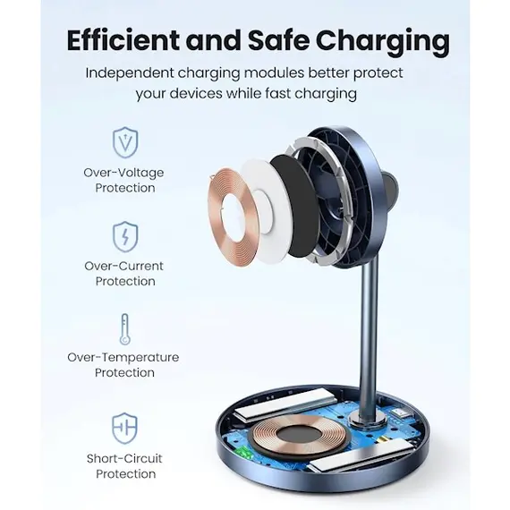 უსადენო დამტენი UGREEN CD317 (90668), Wireless Charger, Black/Blue, 3 image - TechMall.geუსადენო დამტენი UGREEN CD317 (90668), Wireless Charger, Black/Blue, 3 image - TechMall.ge ,უსადენო დამტენი UGREEN CD317 (90668), Wireless Charger, Black/Blue, 3 image - TechMall.ge