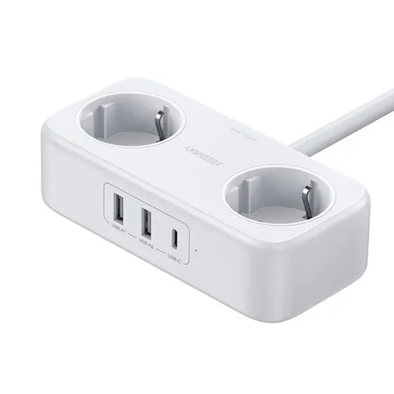 დენის გამანაწილებელი UGREEN CD280 (50683), 30W, 2 Socket, USB-A, USB-C, 1.8m, White, 2 image - TechMall.geდენის გამანაწილებელი UGREEN CD280 (50683), 30W, 2 Socket, USB-A, USB-C, 1.8m, White, 2 image - TechMall.ge ,დენის გამანაწილებელი UGREEN CD280 (50683), 30W, 2 Socket, USB-A, USB-C, 1.8m, White, 2 image - TechMall.ge
