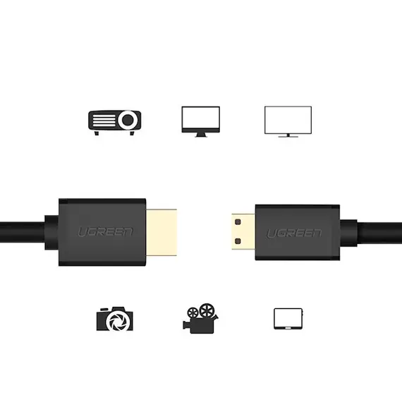 HDMI კაბელი UGREEN Mini HDMI to HDMI Cable 1.5m¶(Black), 2 image - TechMall.geHDMI კაბელი UGREEN Mini HDMI to HDMI Cable 1.5m¶(Black), 2 image - TechMall.ge ,HDMI კაბელი UGREEN Mini HDMI to HDMI Cable 1.5m¶(Black), 2 image - TechMall.ge