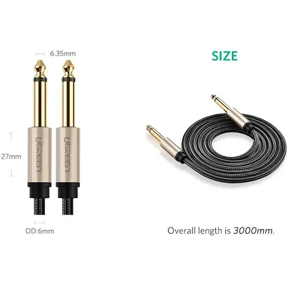 აუდიო კაბელი UGREEN AV127 (10629) 3.5mm to 6.35mm TRS Stereo Audio Cable 3m, Gray, 4 image - TechMall.geაუდიო კაბელი UGREEN AV127 (10629) 3.5mm to 6.35mm TRS Stereo Audio Cable 3m, Gray, 4 image - TechMall.ge ,აუდიო კაბელი UGREEN AV127 (10629) 3.5mm to 6.35mm TRS Stereo Audio Cable 3m, Gray, 4 image - TechMall.ge