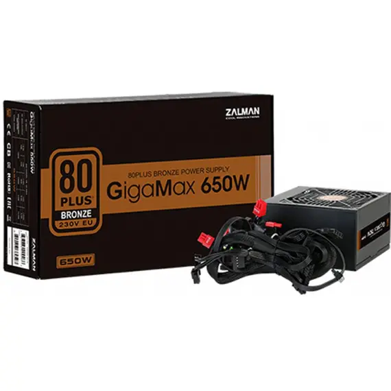 ქულერი Zalman Power supply GigaMax 650-GVII (650W),200-240VAC,88%,80+Bronze,aPFC,120mm,MB24,CPU(4+4),5xSATA,2xPCIe,3xMOLEX, 1xFDD,OCP,OVP,OPP,OTP,UVP,SCP1xFDD - TechMall.geქულერი Zalman Power supply GigaMax 650-GVII (650W),200-240VAC,88%,80+Bronze,aPFC,120mm,MB24,CPU(4+4),5xSATA,2xPCIe,3xMOLEX, 1xFDD,OCP,OVP,OPP,OTP,UVP,SCP1xFDD - TechMall.ge ,ქულერი Zalman Power supply GigaMax 650-GVII (650W),200-240VAC,88%,80+Bronze,aPFC,120mm,MB24,CPU(4+4),5xSATA,2xPCIe,3xMOLEX, 1xFDD,OCP,OVP,OPP,OTP,UVP,SCP1xFDD - TechMall.ge