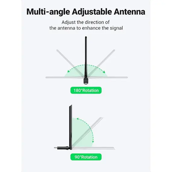 Wi-Fi ადაპტერი UGREEN CM496 (90339), Wifi Adapter, Black, 4 image - TechMall.geWi-Fi ადაპტერი UGREEN CM496 (90339), Wifi Adapter, Black, 4 image - TechMall.ge ,Wi-Fi ადაპტერი UGREEN CM496 (90339), Wifi Adapter, Black, 4 image - TechMall.ge