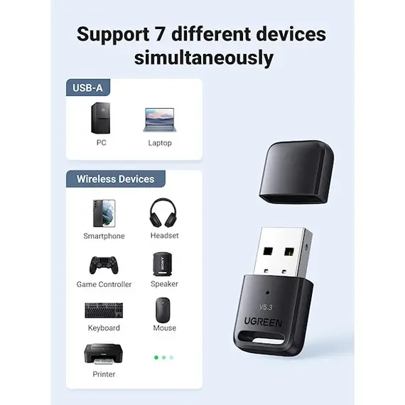 Bluetooth ადაპტერი UGREEN CM591 (90225), USB Bluetooth Adapter, Black, 4 image - TechMall.geBluetooth ადაპტერი UGREEN CM591 (90225), USB Bluetooth Adapter, Black, 4 image - TechMall.ge ,Bluetooth ადაპტერი UGREEN CM591 (90225), USB Bluetooth Adapter, Black, 4 image - TechMall.ge