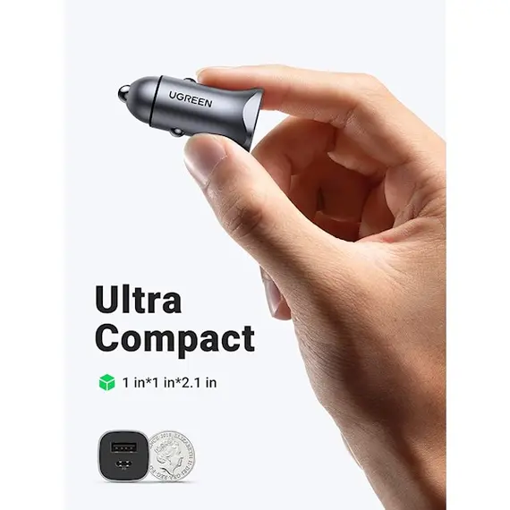 მანქანის დამტენი UGREEN CD130 (40858), 30W, USB, USB-C, Type-c, Space Gray, 3 image - TechMall.geმანქანის დამტენი UGREEN CD130 (40858), 30W, USB, USB-C, Type-c, Space Gray, 3 image - TechMall.ge ,მანქანის დამტენი UGREEN CD130 (40858), 30W, USB, USB-C, Type-c, Space Gray, 3 image - TechMall.ge
