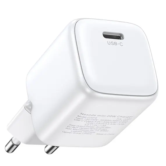 დამტენი UGREEN Charger Type-c CD319 (15326) Nexode, 30W, Single port, USB-C, White, 3 image - TechMall.geდამტენი UGREEN Charger Type-c CD319 (15326) Nexode, 30W, Single port, USB-C, White, 3 image - TechMall.ge ,დამტენი UGREEN Charger Type-c CD319 (15326) Nexode, 30W, Single port, USB-C, White, 3 image - TechMall.ge