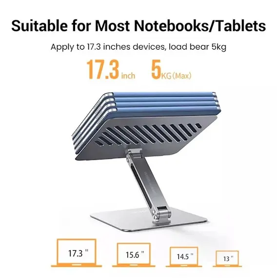 ნოუთბუქის სადგამი UGREEN LP339 (40291), Laptop Stand, Silver, 4 image - TechMall.geნოუთბუქის სადგამი UGREEN LP339 (40291), Laptop Stand, Silver, 4 image - TechMall.ge ,ნოუთბუქის სადგამი UGREEN LP339 (40291), Laptop Stand, Silver, 4 image - TechMall.ge