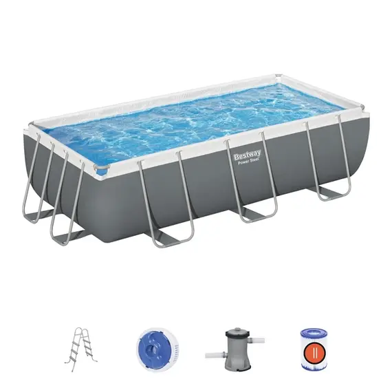 კარკასული აუზი Bestway Power Steel Frame Pool Set with Filter Pump 404 x 201 x 100 cm, 2 image - TechMall.geკარკასული აუზი Bestway Power Steel Frame Pool Set with Filter Pump 404 x 201 x 100 cm, 2 image - TechMall.ge ,კარკასული აუზი Bestway Power Steel Frame Pool Set with Filter Pump 404 x 201 x 100 cm, 2 image - TechMall.ge