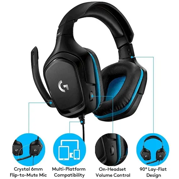 ყურსასმენი Logitech G432  7.1 Surrround  Leatherrette  L981-000770, 2 image - TechMall.geყურსასმენი Logitech G432  7.1 Surrround  Leatherrette  L981-000770, 2 image - TechMall.ge ,ყურსასმენი Logitech G432  7.1 Surrround  Leatherrette  L981-000770, 2 image - TechMall.ge